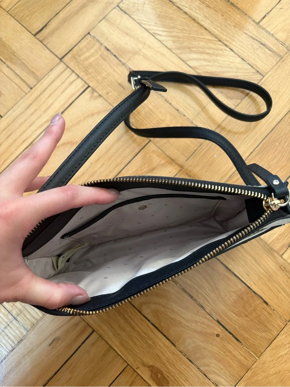 Kate Spade Black and White Patterned Crossbody